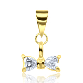 Gold Plated Cutie Bow Silver Pendant SPEB-97n-GP
